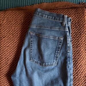 Everlane The Cheeky Crop Denim Jeans Medium Wash Size 28 High Rise Straight Leg